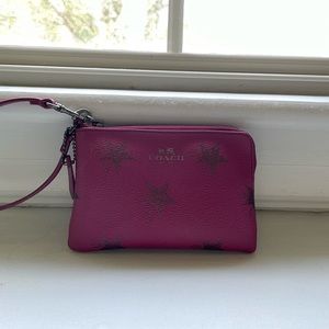 Coach Leather Star Wristlet